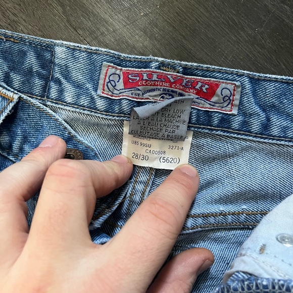 Vintage Y2K Silver Jeans 28/30 - Picture 3 of 7